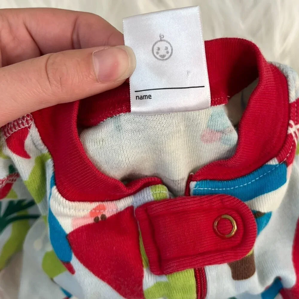 Hanna Andersson Christmas Night Night Sleeper In Organic Cotton Baby 0-6 Months